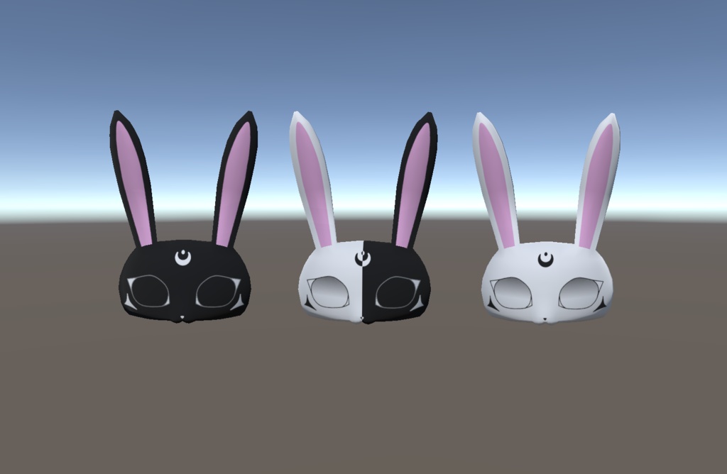 うさぎの仮面【3Dモデル】