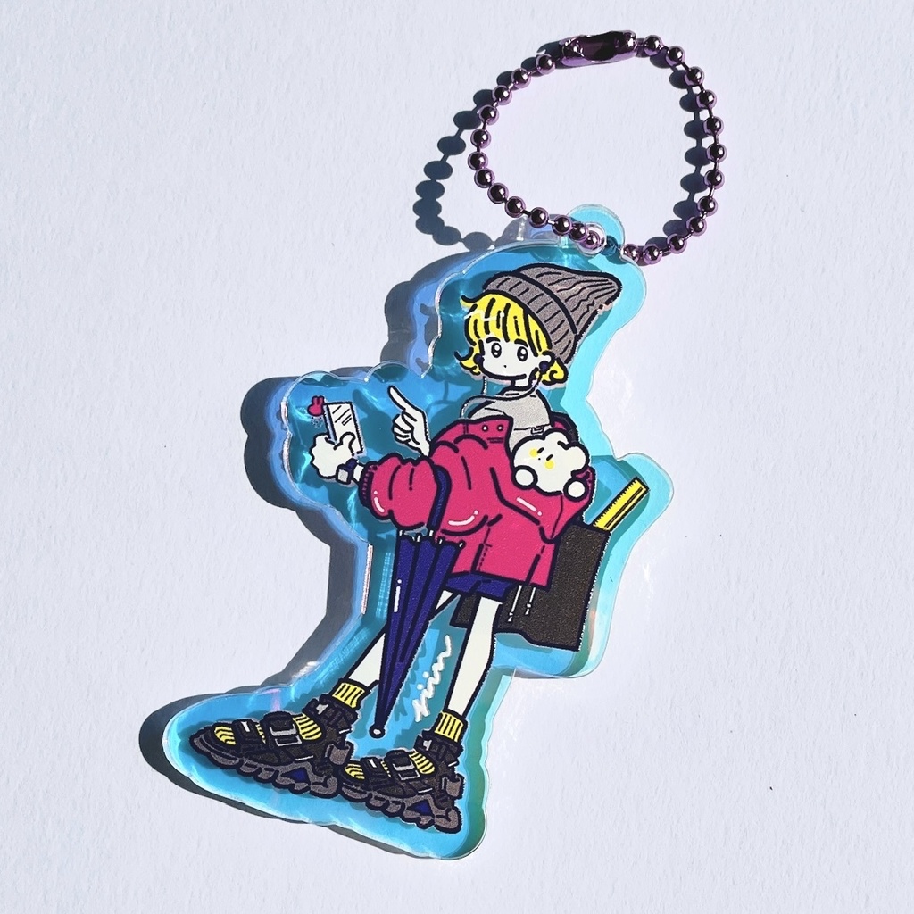 『ニット帽』アクリルキーホルダー
