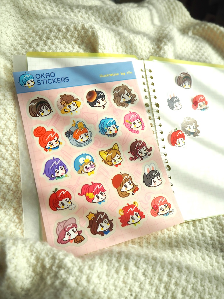 『OKAOシール』ハーフカットステッカー