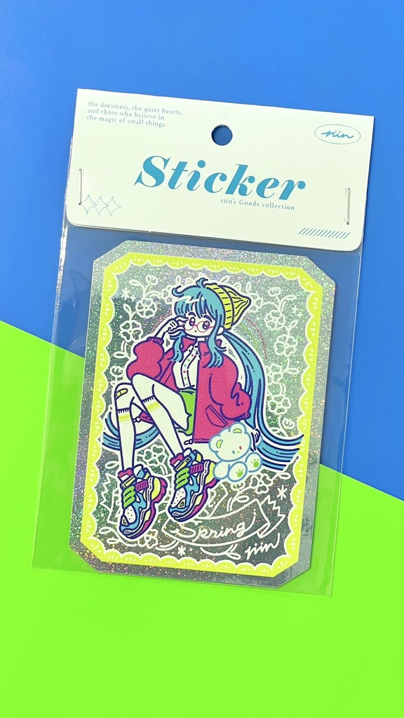 『ツインテめがねちゃん』ダイカットステッカー