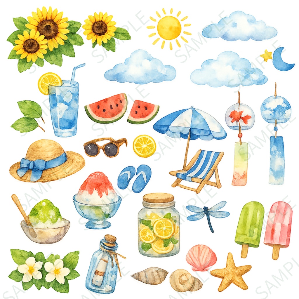 夏のデジタルステッカー