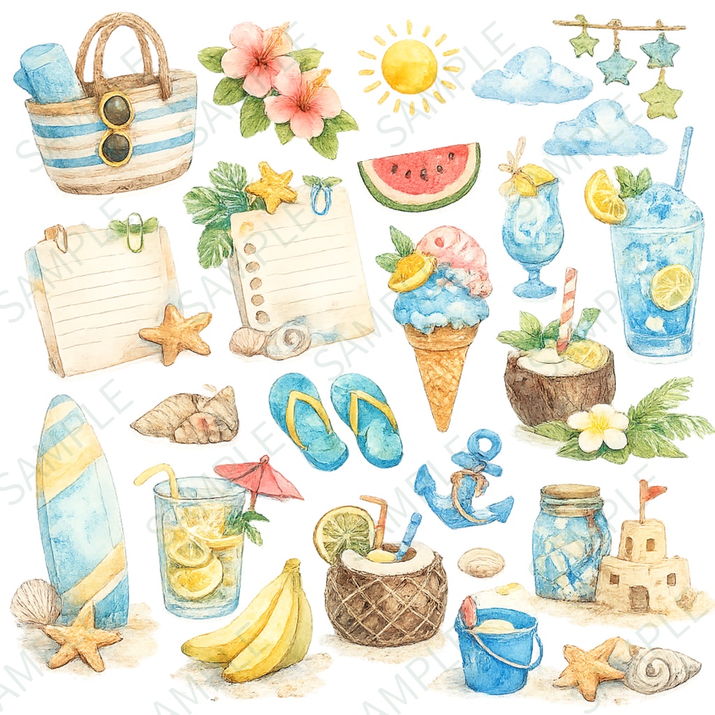 夏のデジタルステッカー　２