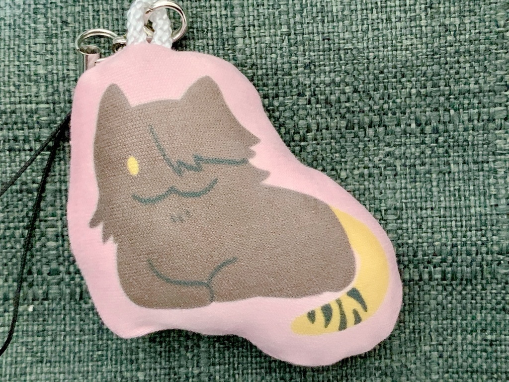 ながそねこふわふわストラップ