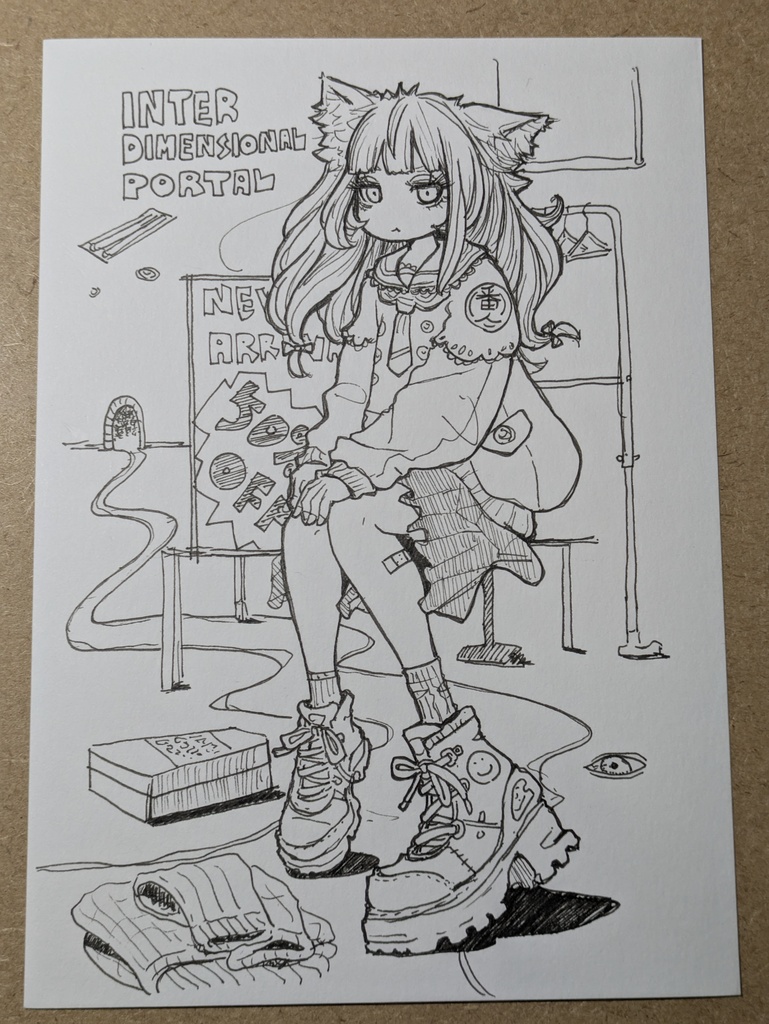 手描きイラスト　3　B6サイズ