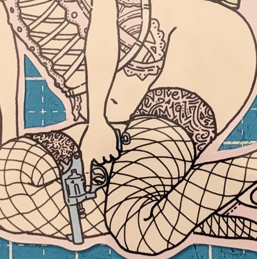 オリジナルキャラクター M1917リボルバーちゃん 耐水&耐光ステッカー