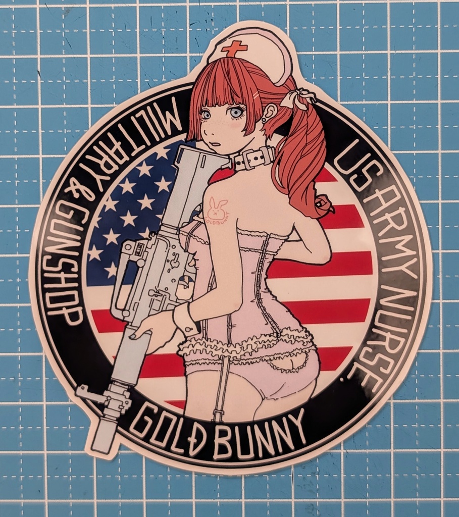 オリジナルキャラクター アサルトライフルちゃん 耐水&耐光ステッカー