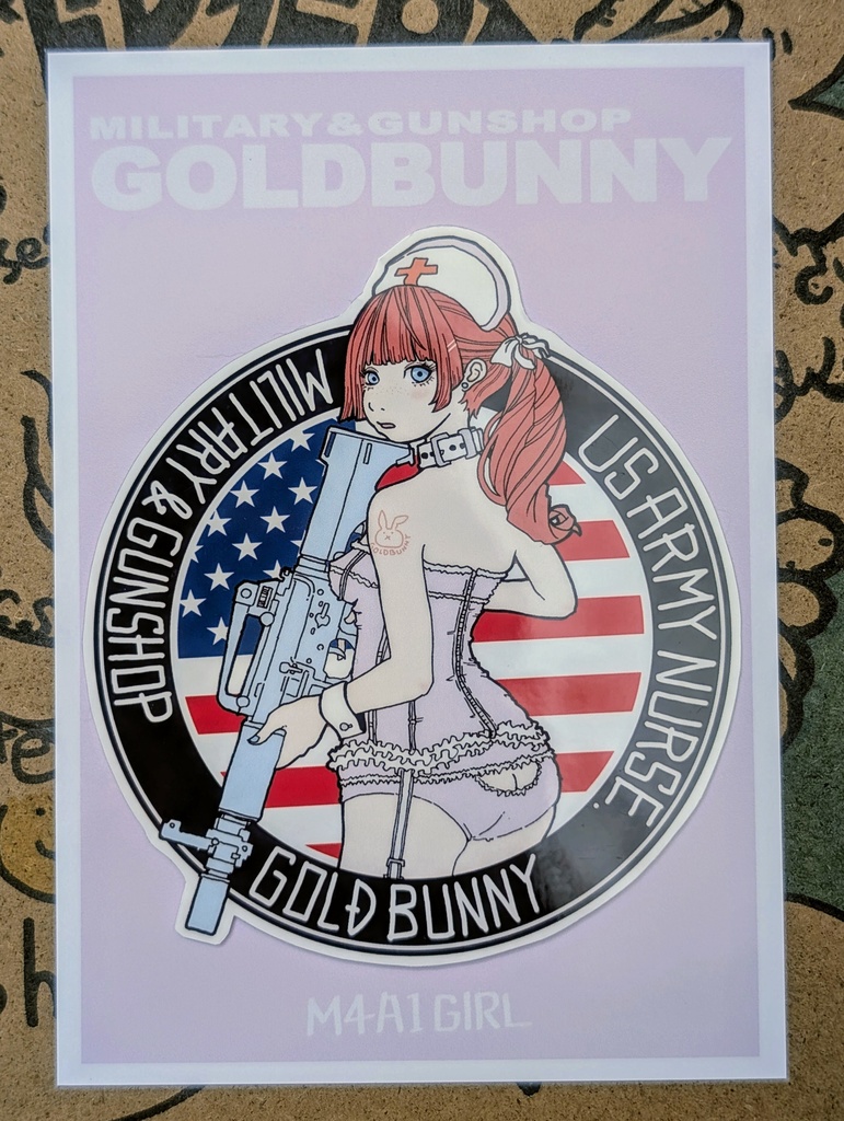 オリジナルキャラクター　アサルトライフルちゃん　耐水&耐光ステッカー