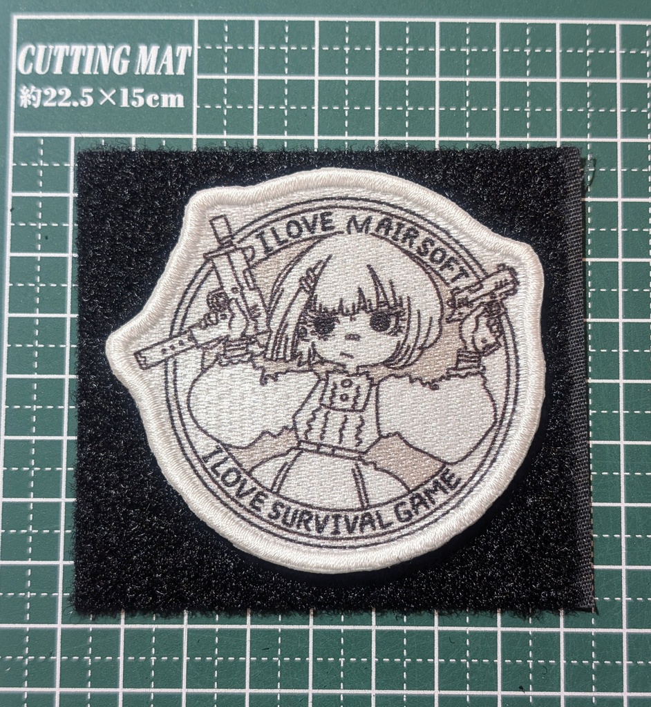 サバゲーパッチ（ベルクロ）　2丁拳銃少女　ステッカーセット