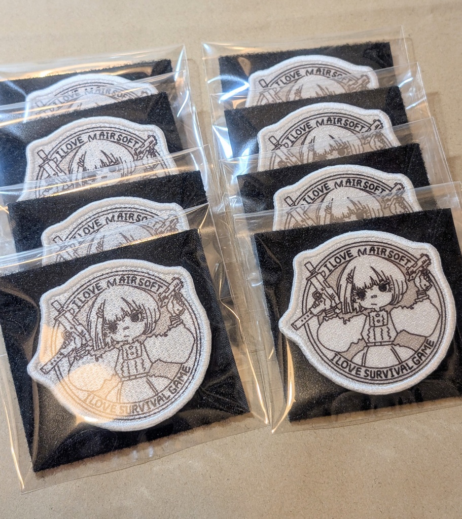 サバゲーパッチ(ベルクロ) 2丁拳銃少女 ステッカーセット