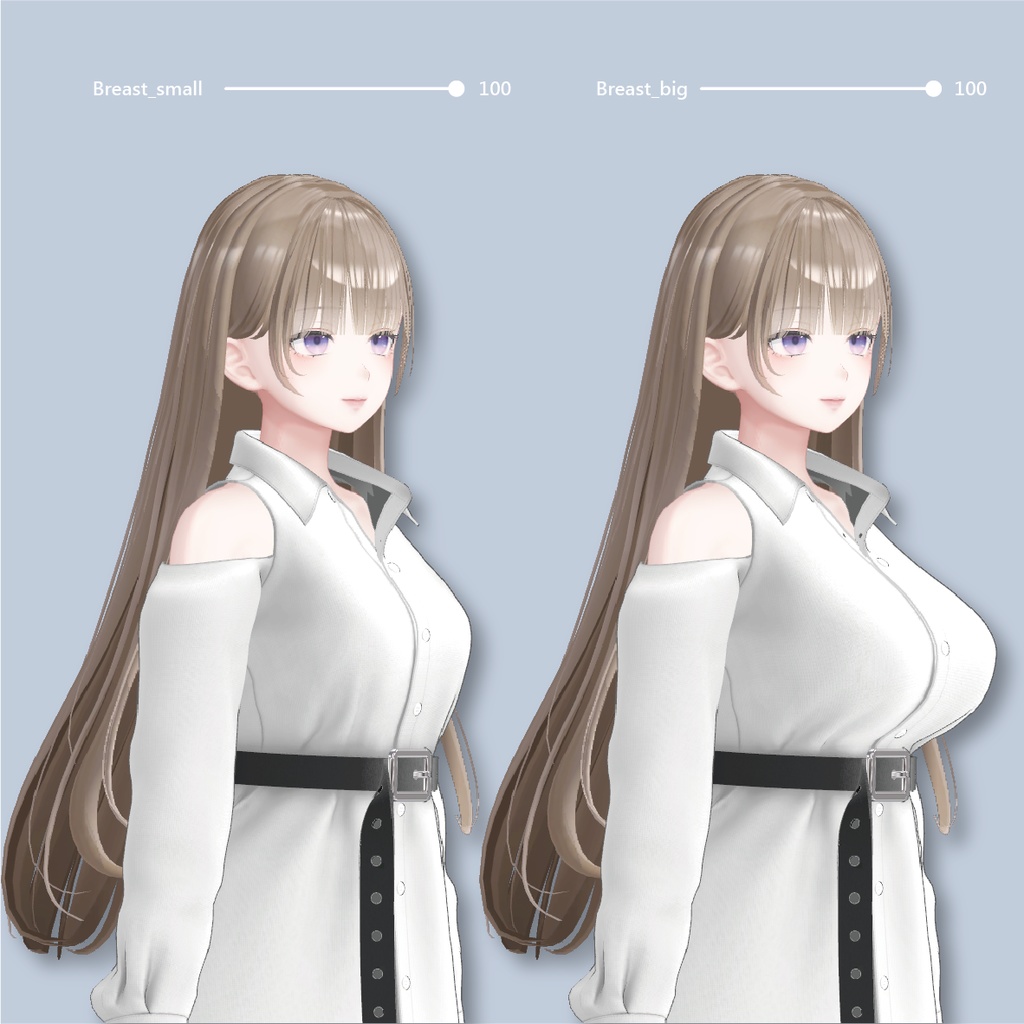 Belted Shirt Dress シャツドレス 7アバター対応