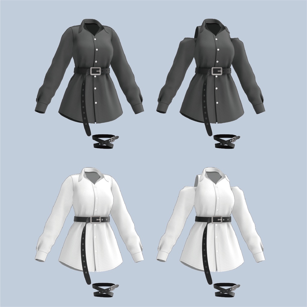Belted Shirt Dress シャツドレス 7アバター対応