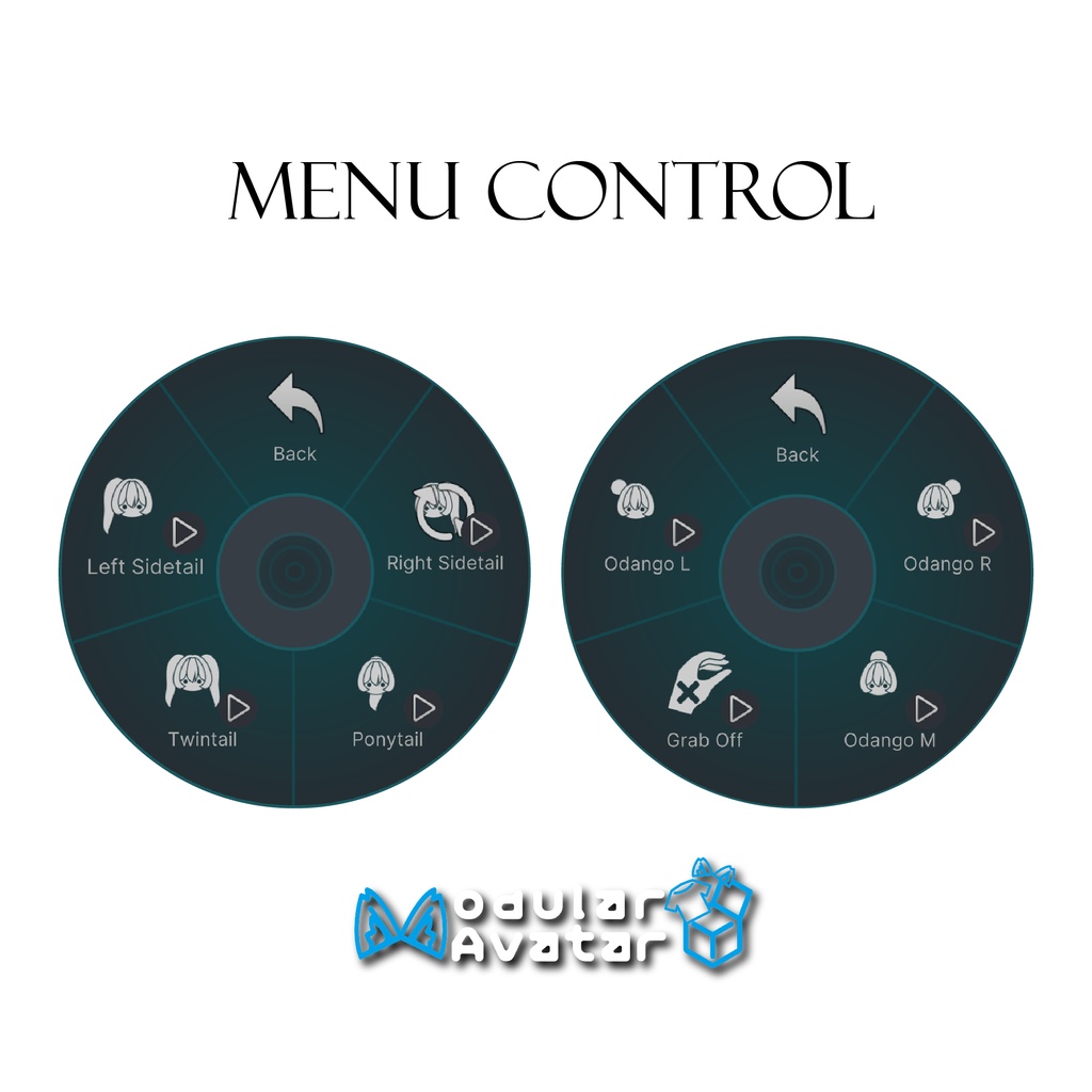 Odango Ponytail 🍡【15Avatars対応】 VRChat Gimmick Hair