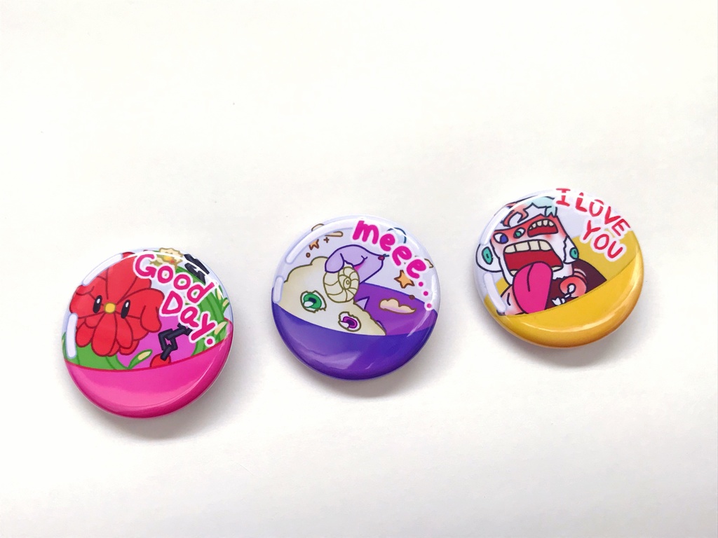 アブノマガチャ風缶バッジ