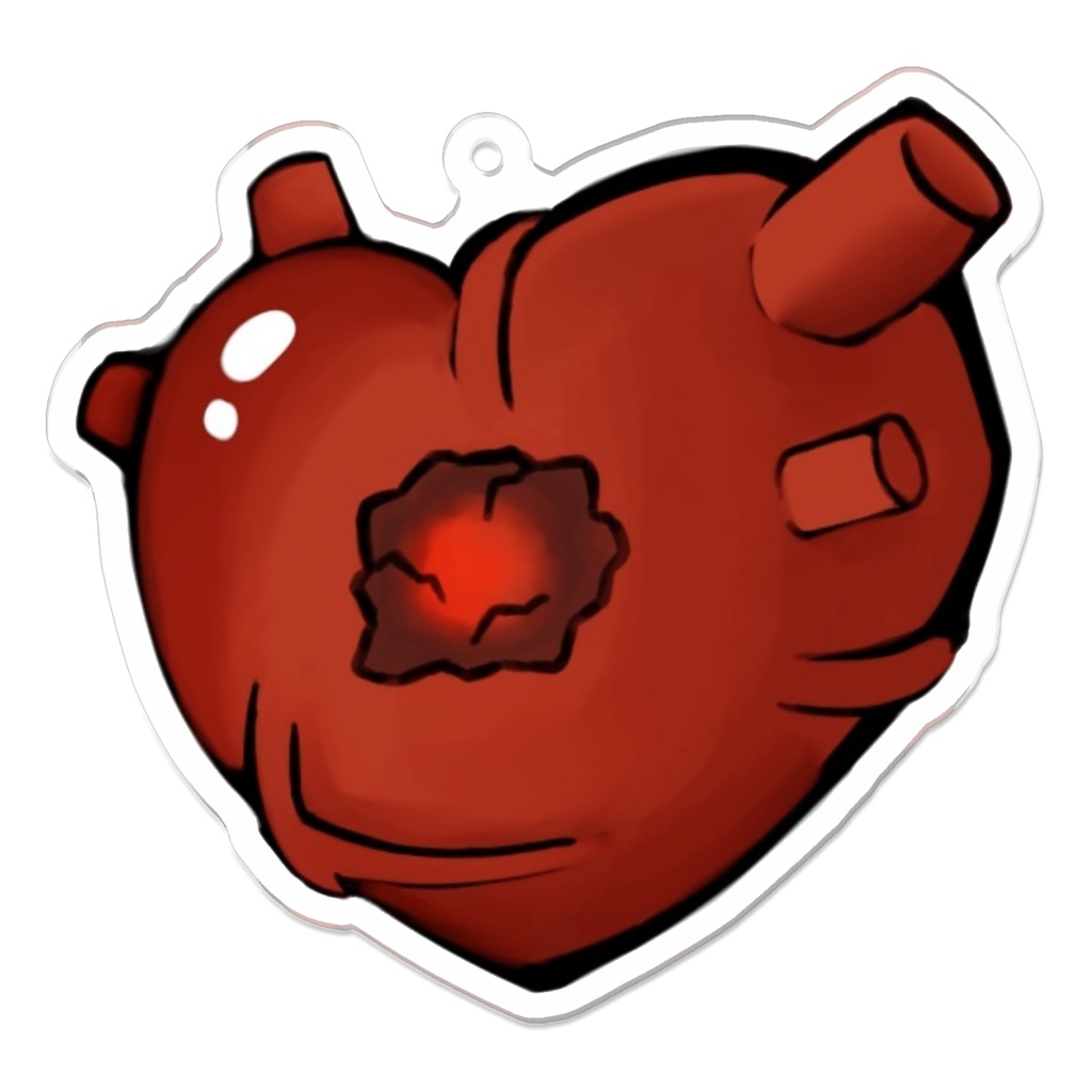 熱望する心臓 アクリルキーホルダー(70×70)