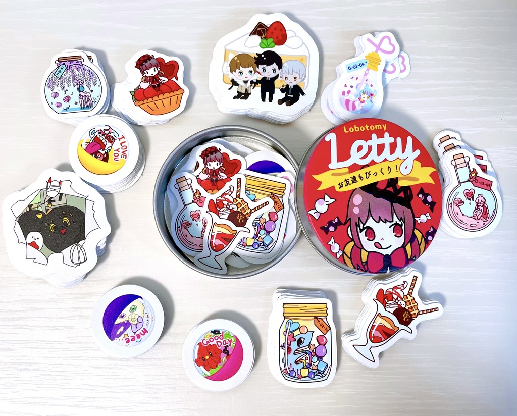 レティシア缶＋フレークシール