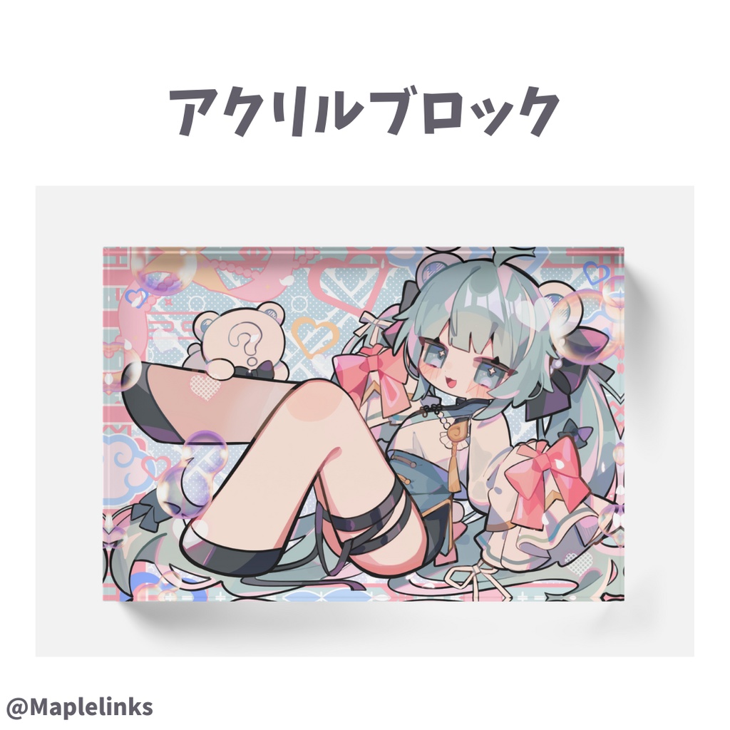 白旗はてな 2025誕生日記念グッズ(アクリルブロック)