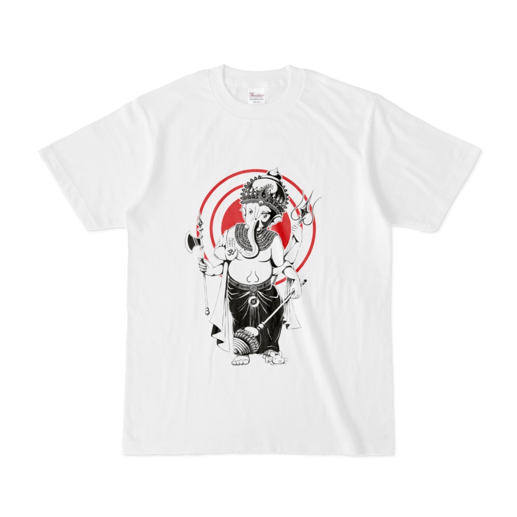ガネーシャ 02 Tシャツ(白)