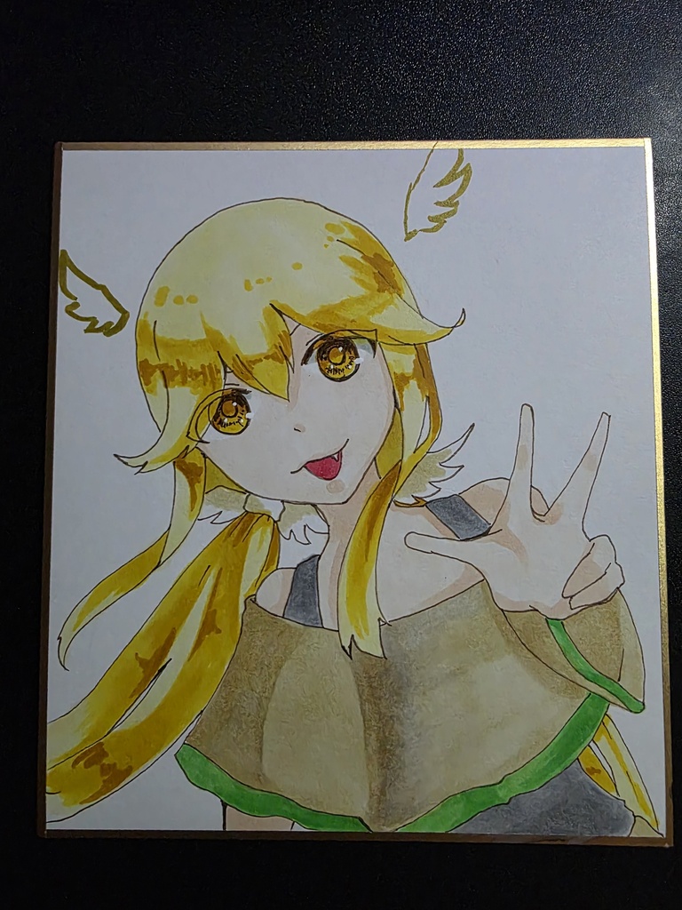 ほろびのゆりかご 手描き色紙