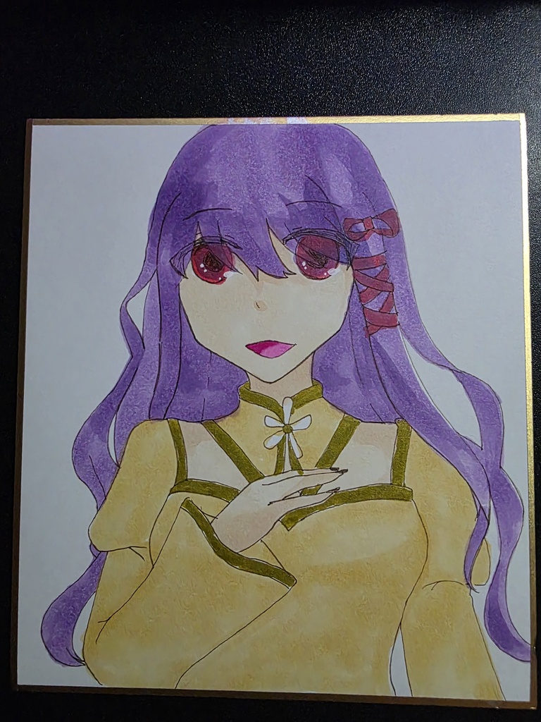 ほろびのゆりかご 手描き色紙