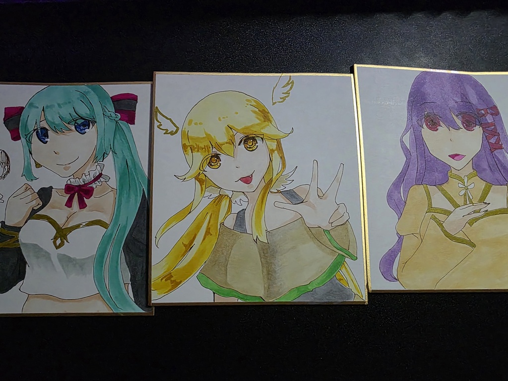 ほろびのゆりかご　手描き色紙