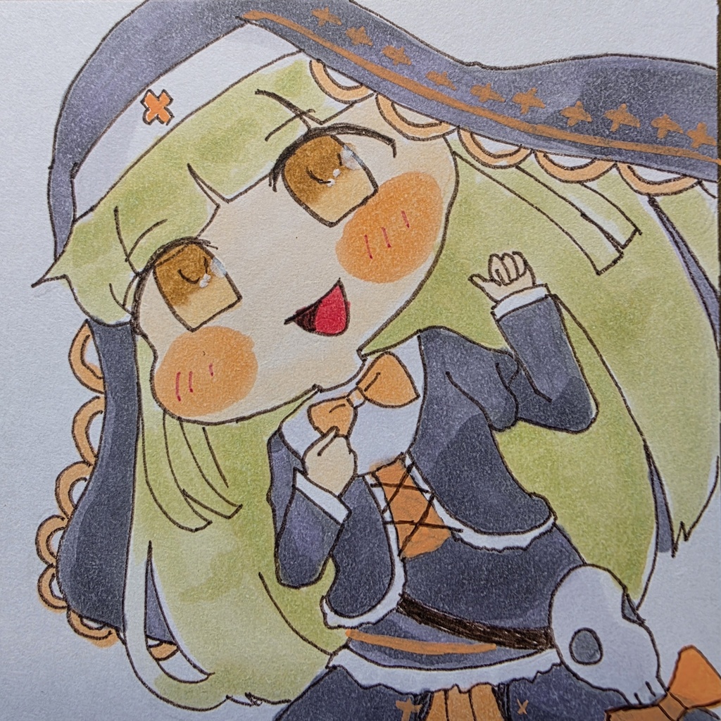トリッカル 手描き色紙 スピッキー
