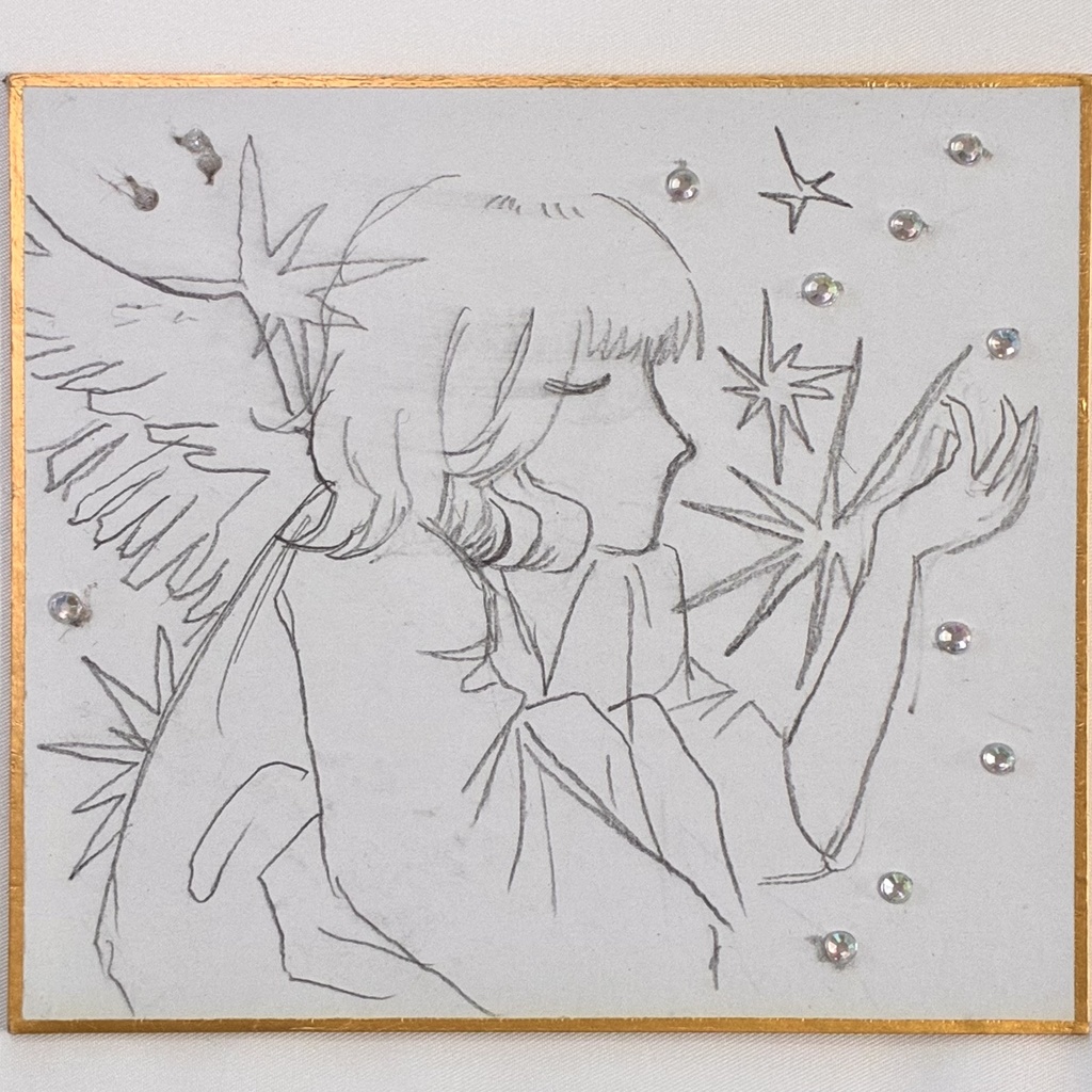 <天使>　原画　色紙