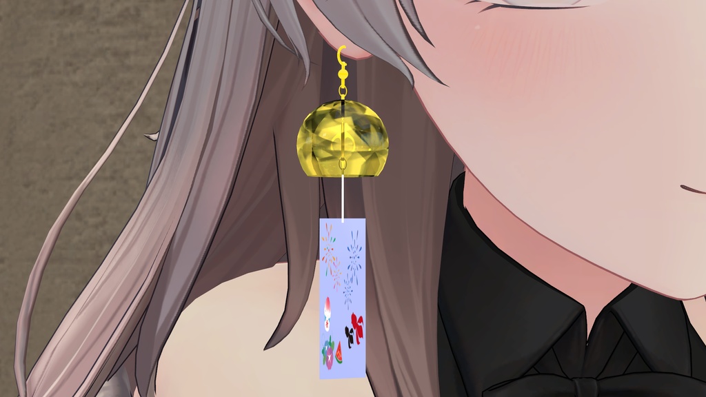 「8/12 23:59まで無料」揺れる風鈴イヤリング