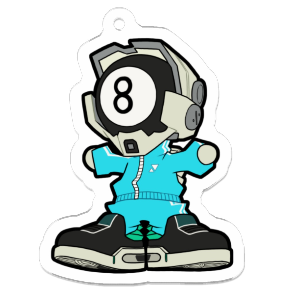 皆の大きさに合わせてちょっと大きくなったDOT EXE 8 キーホルダー