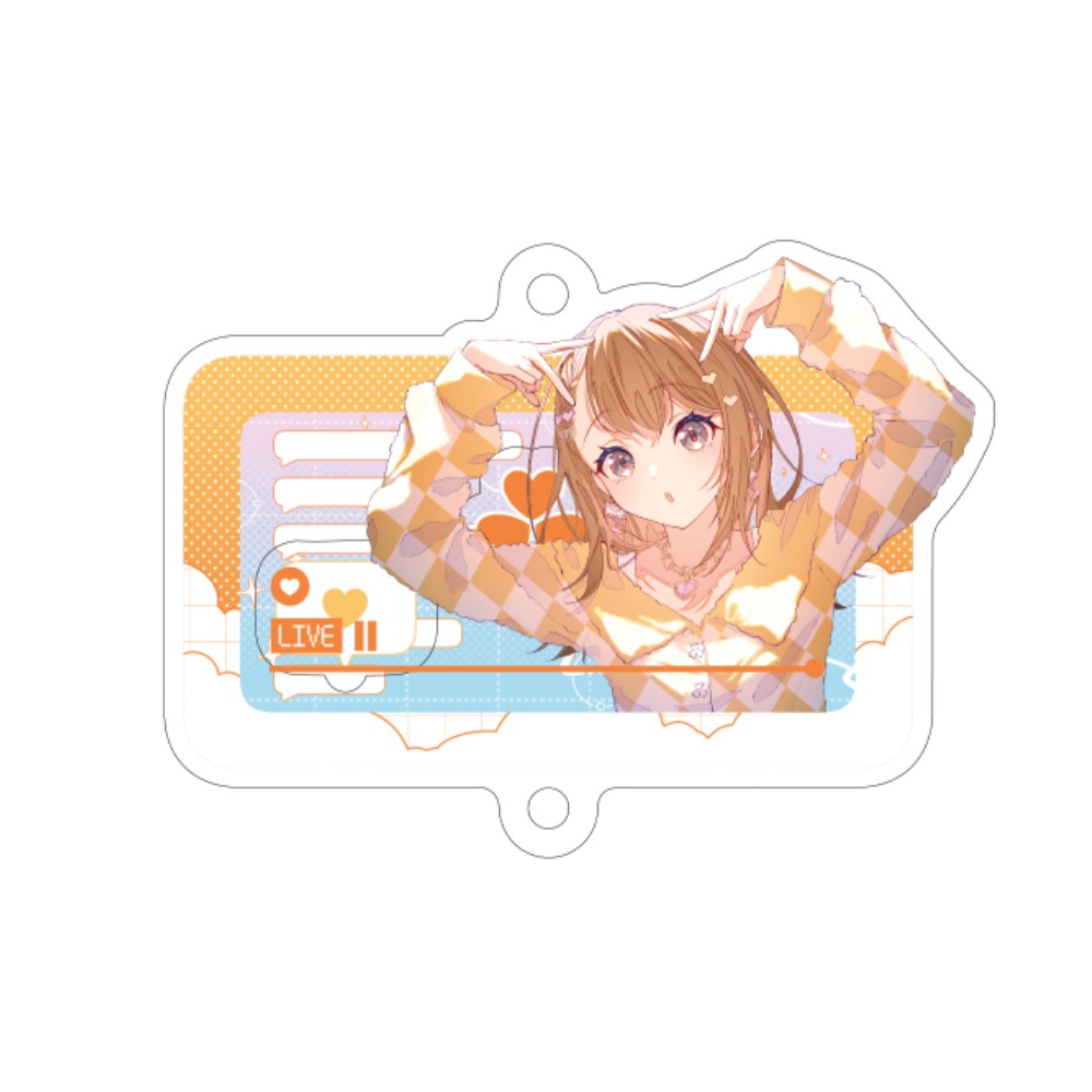 【再販】【クリエイターズフェスタ2025】配信画面風シャカシャカアクキー【花里みのり】