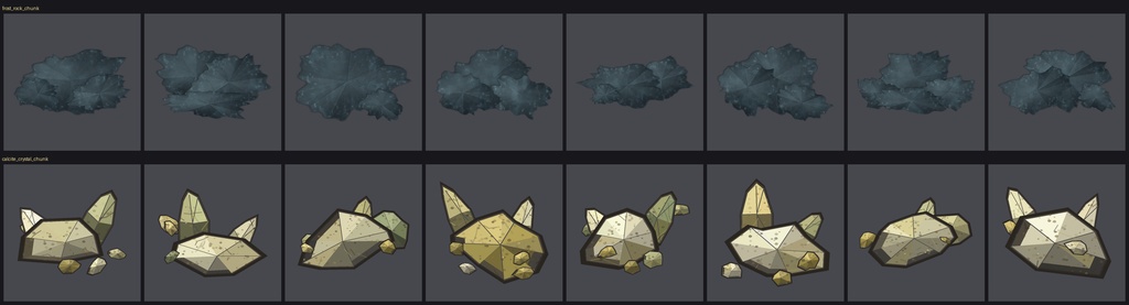 【無料】石 丸太 ゴミ 結晶 金属片 廃材チックな画像素材 生成コード同梱