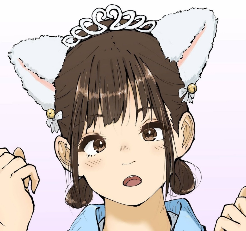 猫耳JKイラスト【背景透過版もアリ】