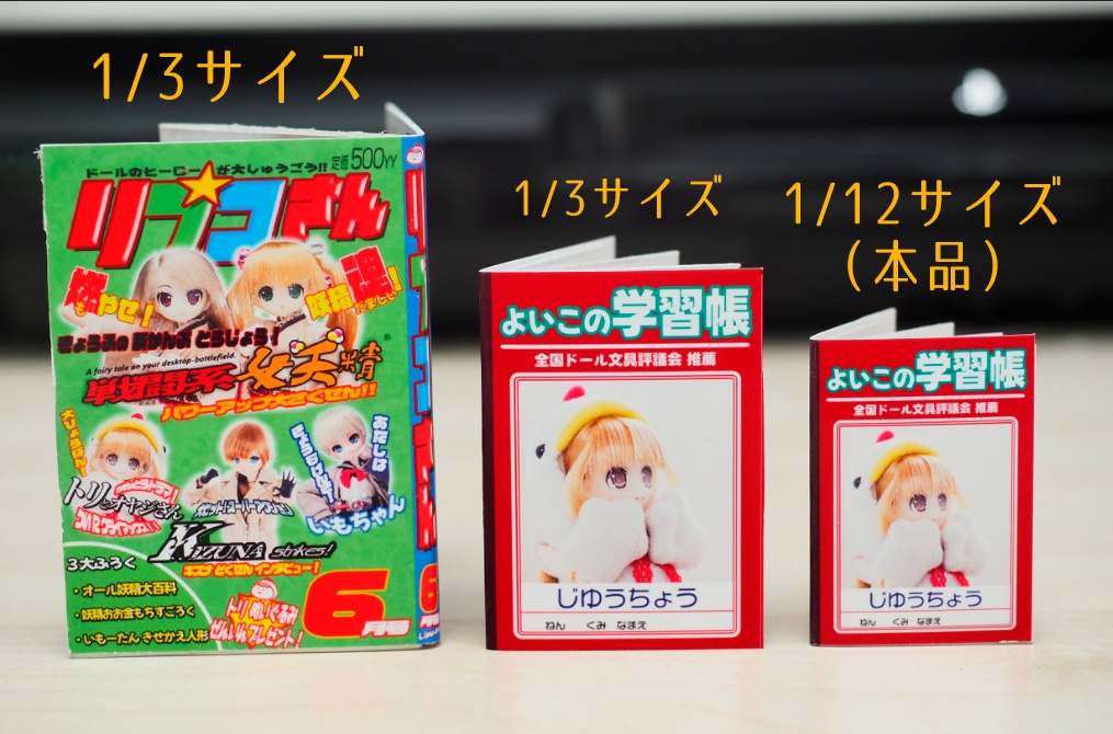 【ピコニーモDほか推奨】1/12サイズ豆本 自由帳