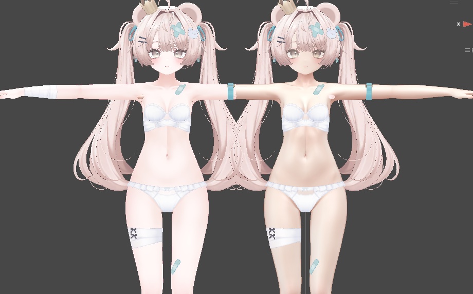 【売れないので無料配布】簡単導入!汎用シンプル人肌マテリアル【poiyomi】