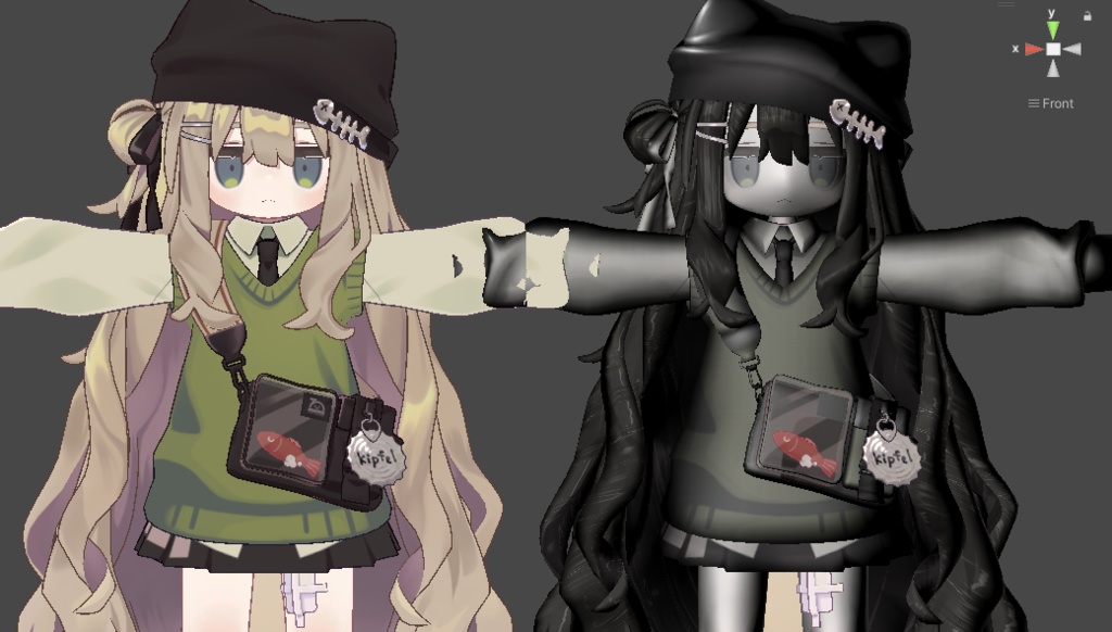 【発売超セール!】調整自由!普段Poiyomi Proしか使わない人が作った汎用灰肌黒リム【liltoon】