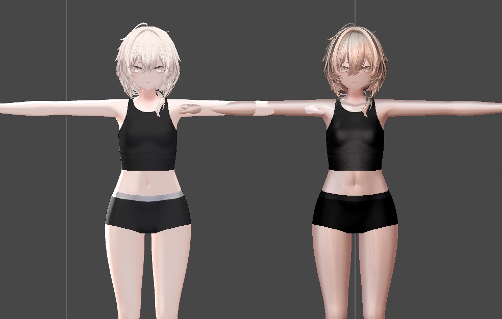 デフォ衣装でも輝く!真央向けリアルマテリアル【poiyomi】