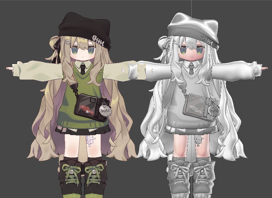 【販売セール!】🤍ボタン押すだけ簡単導入!まめフレンズ真っ白マテリアルプリセット🤍【liltoon】