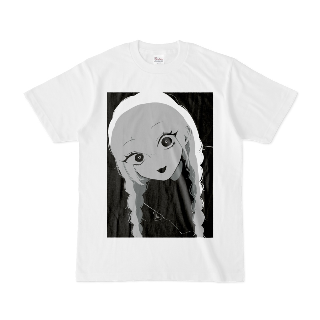 泣き虫メイドちゃん(⁇⁇)Tシャツ(白)