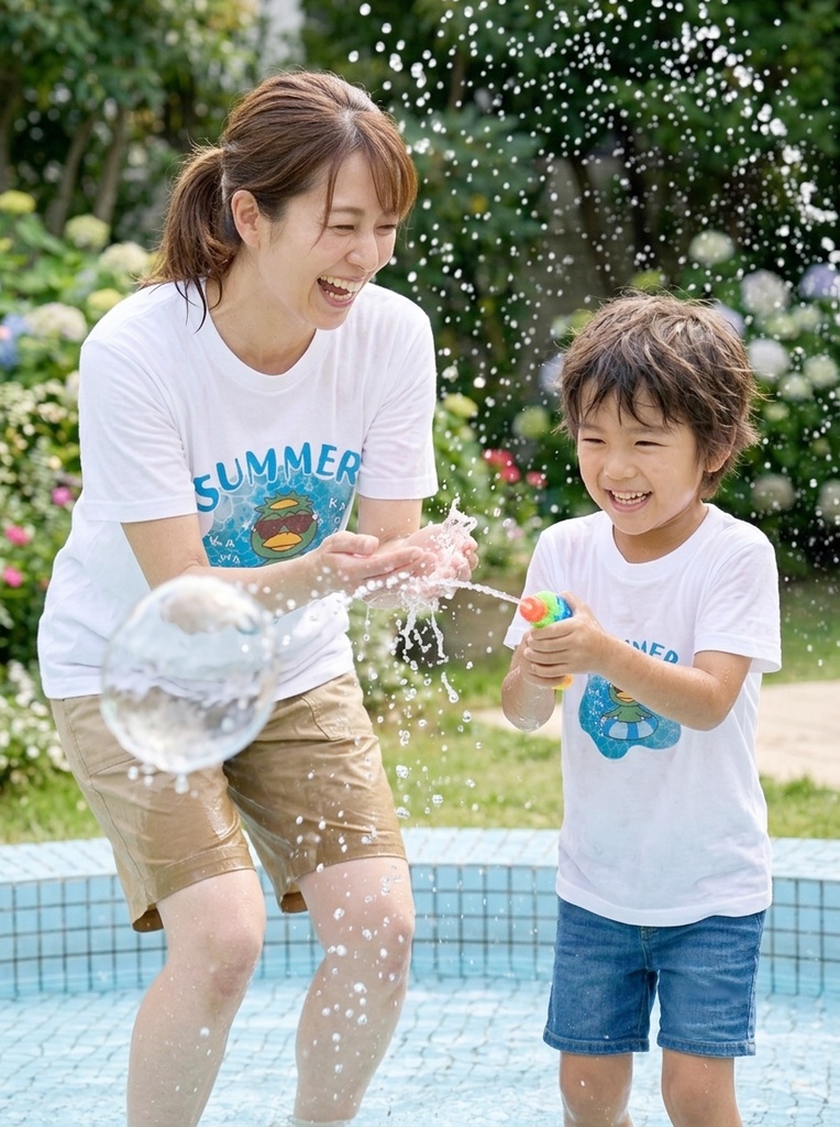 親子でキメて貰いたい かわまつ ナウいTシャツ