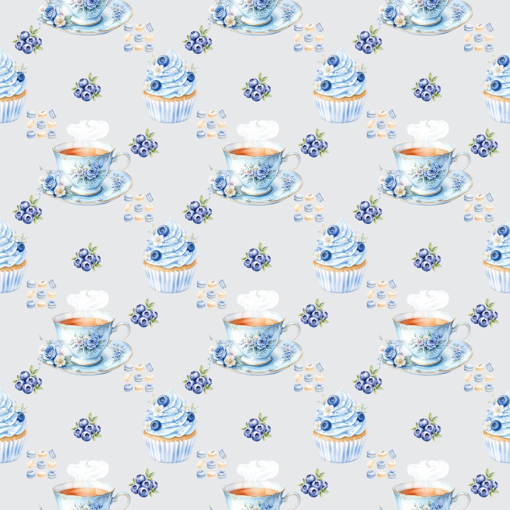 カフェ系ブルーのデジタルペーパー