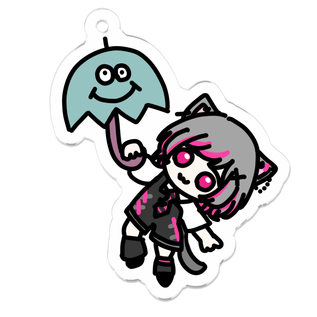 【猫柳しを🌿🐾】傘教徒キーホルダー