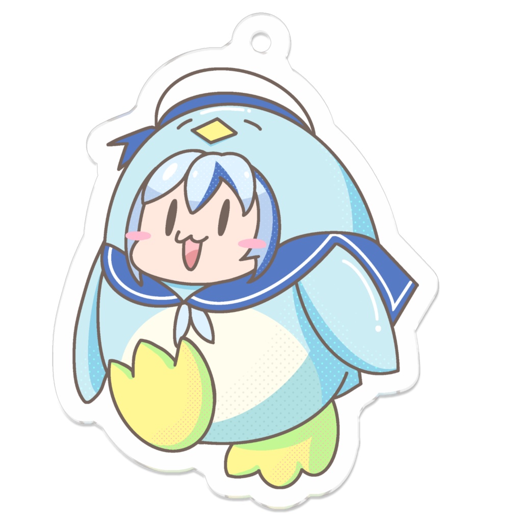 【受注生産】ペンギンきぐるみめぐる【アクリルキーホルダー】