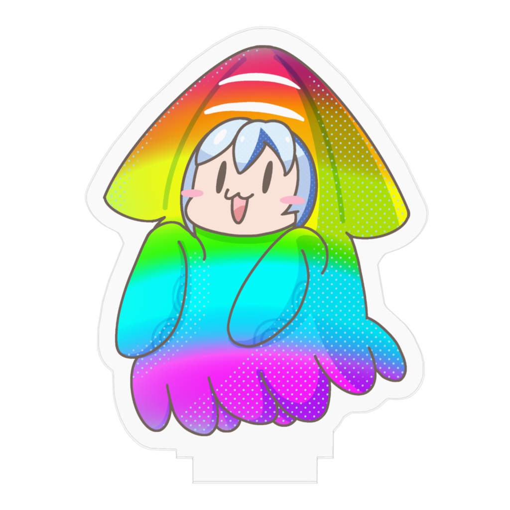 【受注生産】レインボーイカ焼き【アクリルフィギュア】