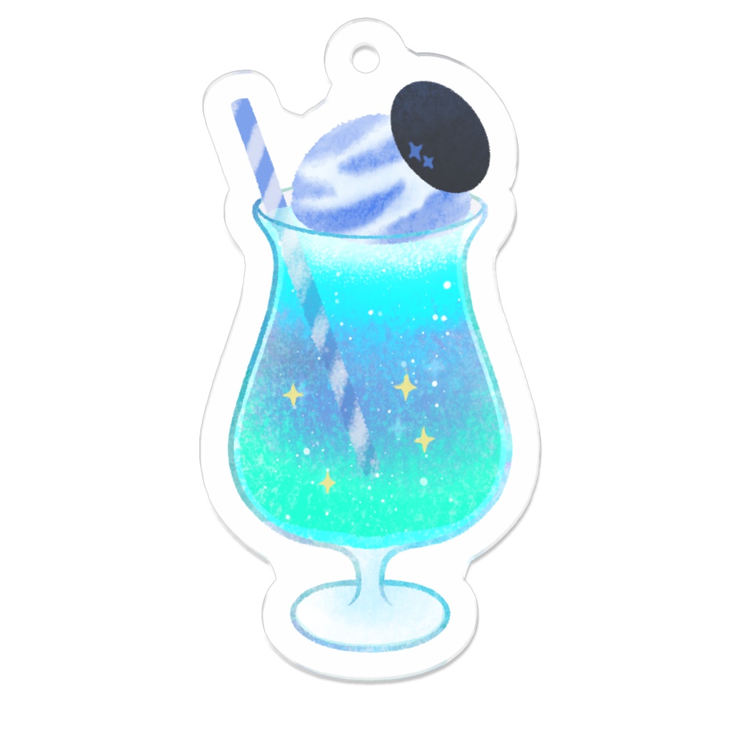 【受注生産】めぐる風クリームソーダ【アクリルキーホルダー】