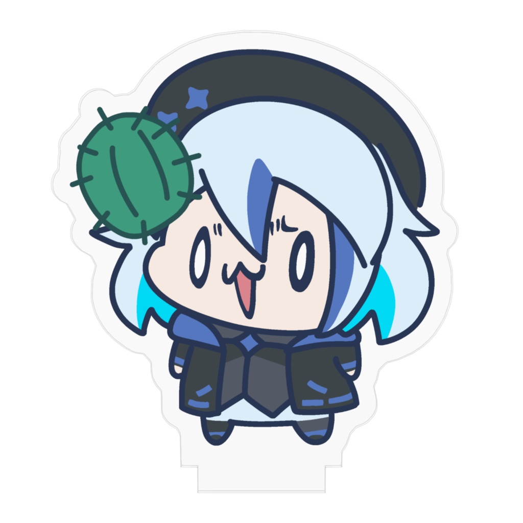 【受注生産】サボテン刺さったちびぃめぐる【アクリルフィギュア】