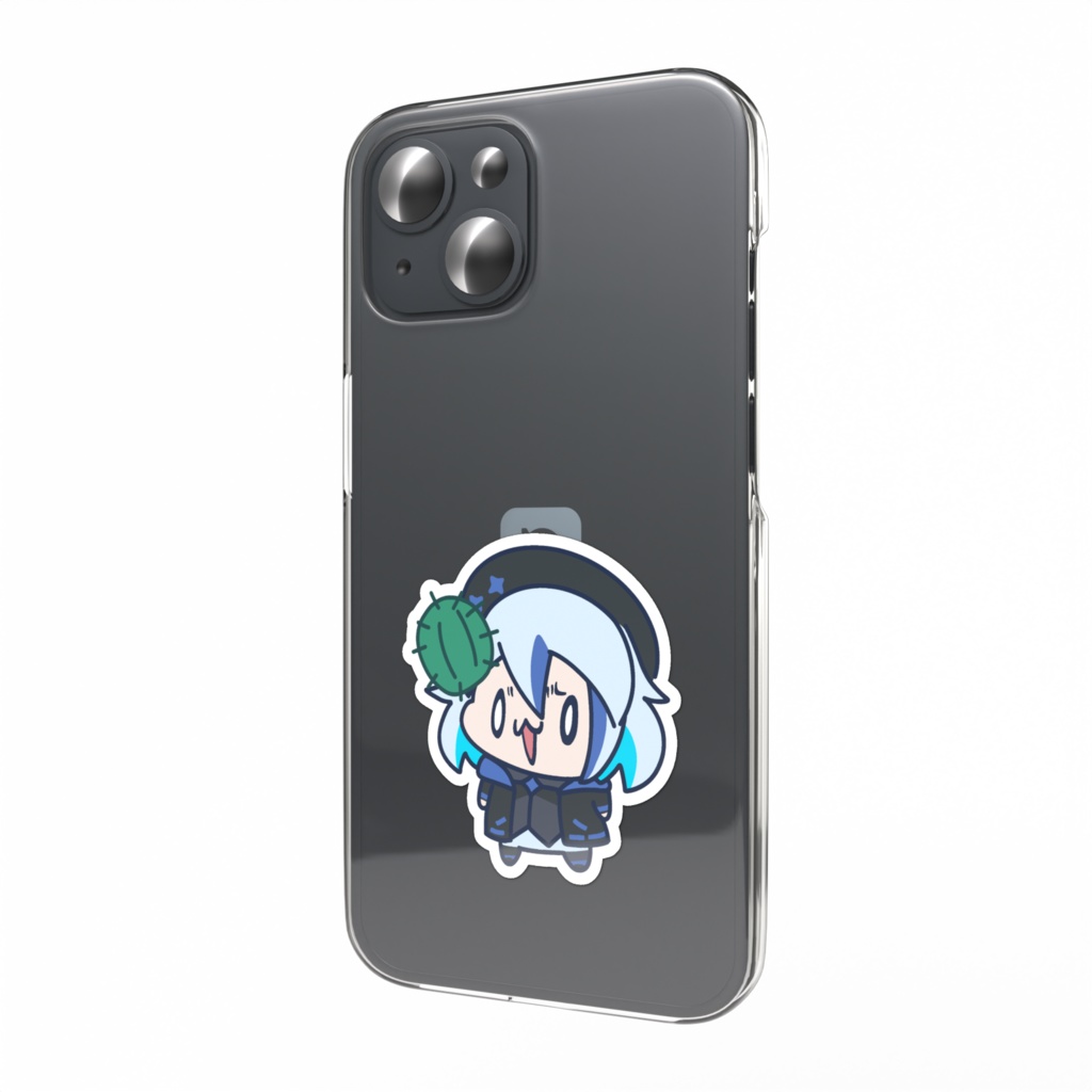 【受注生産】サボテン刺さったちびぃめぐる【スマホステッカー】
