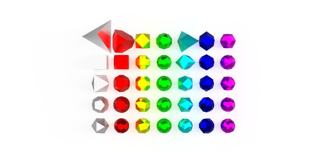 内接球直径1cm多面体セット