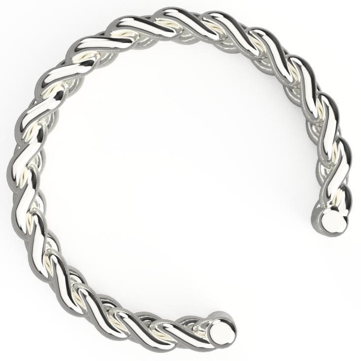 三つ編みブレスレット 円柱タイプ