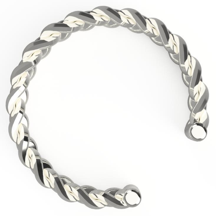 三つ編みブレスレット レモン形柱タイプ