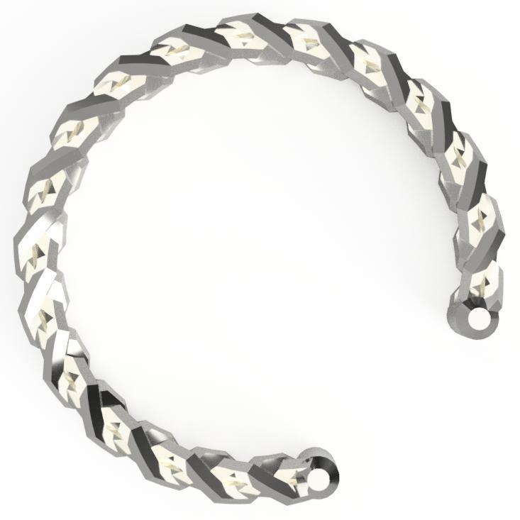 三つ編みブレスレット 六角柱タイプ