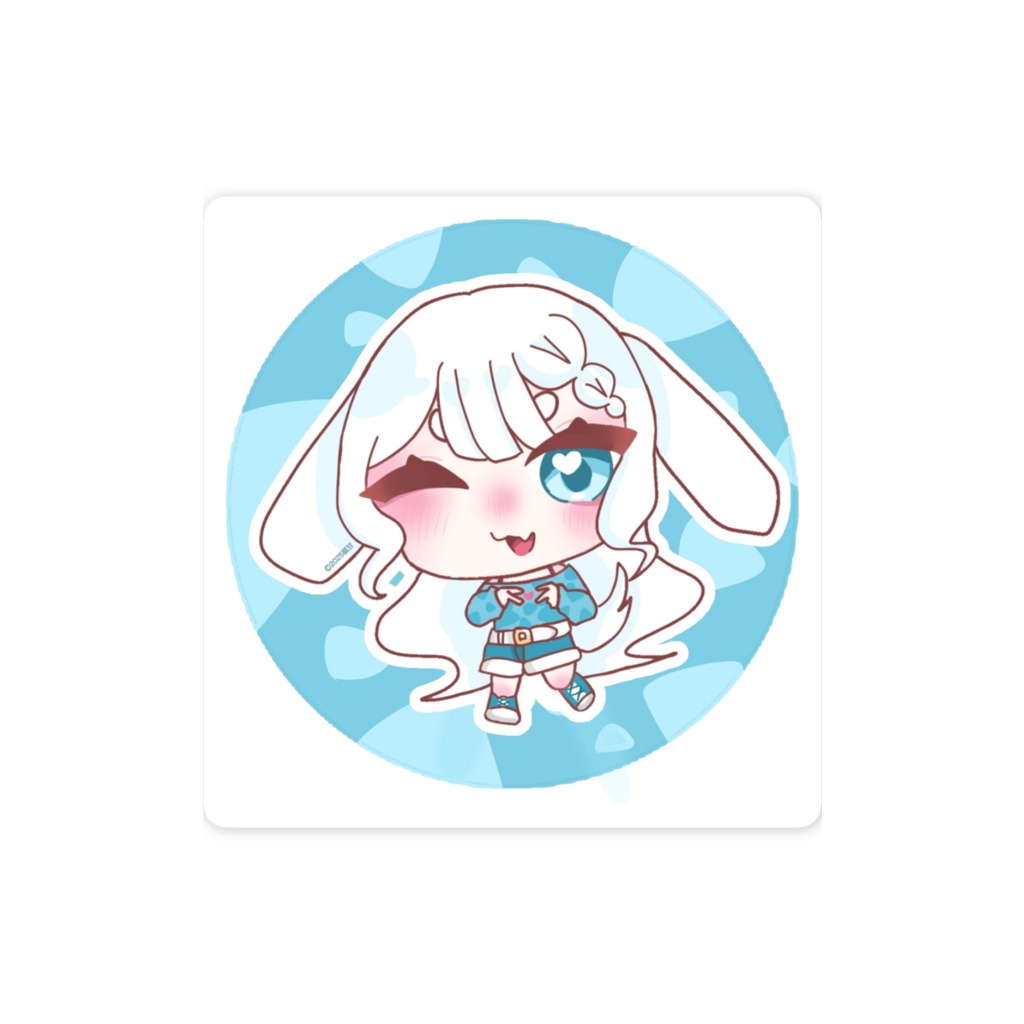 かわいいいぬみみスマホステッカー